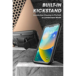 SUPCASE for iPhone 14 Case with Stand & Belt-Clip (Unicorn Beetle Pro), [Built-in Screen Protector] [Military-Grade Drop Protection] Heavy Duty Rugged Phone Case for iPhone 14 / iPhone 13, Black