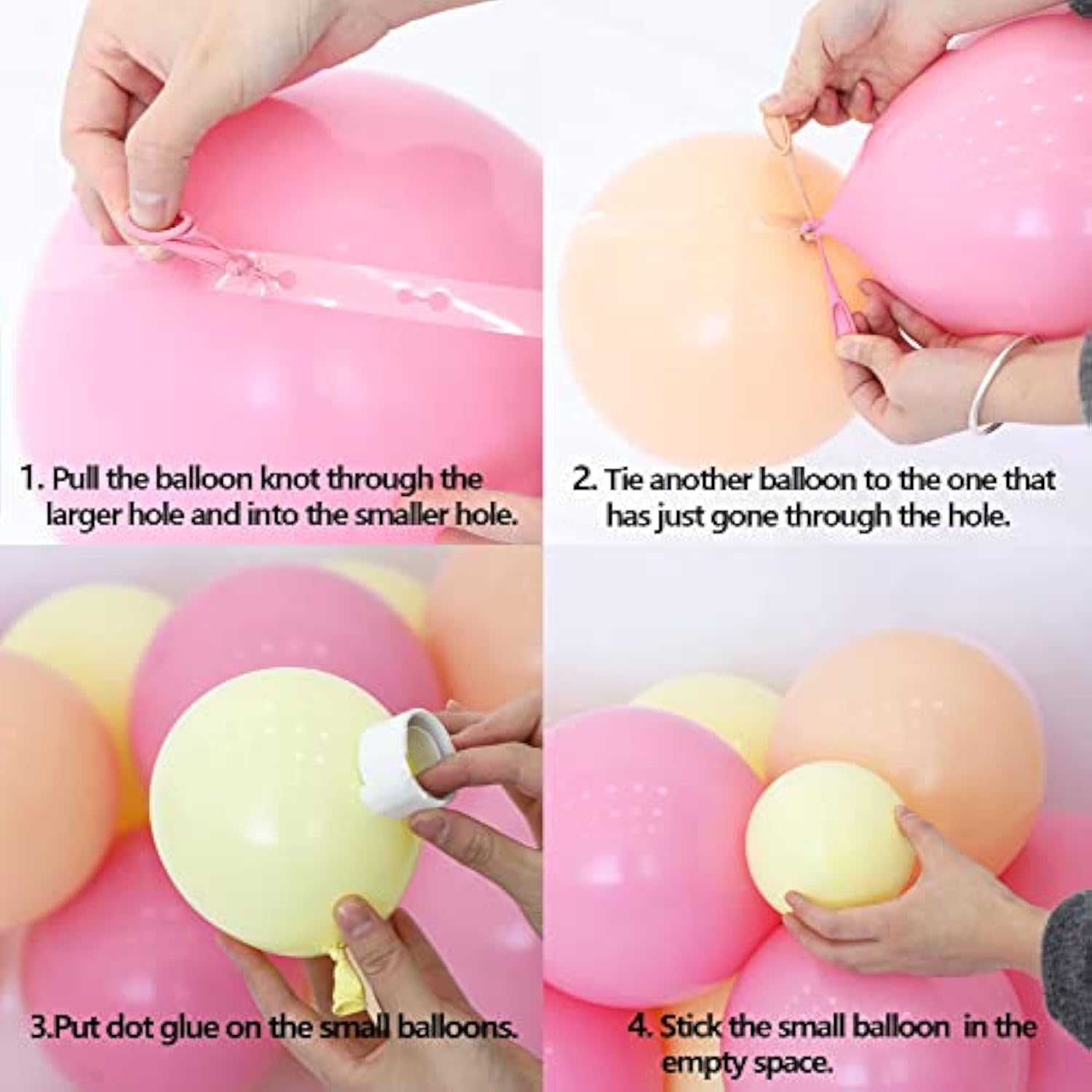 Daisy Balloon Garland Kit: Pastel Pink & Yellow Boho Party Decor