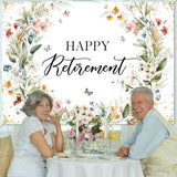 Happy Retirement Banner Wildflower Themed Happy Retirement Party Decorations Backdrop Floral We Will Miss You Going Away Retire Party Decor (7x5ft)