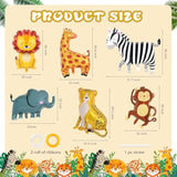 6 Pack Safari Animal Foil Balloons Jungle Zoo Theme Birthday Party Decorations