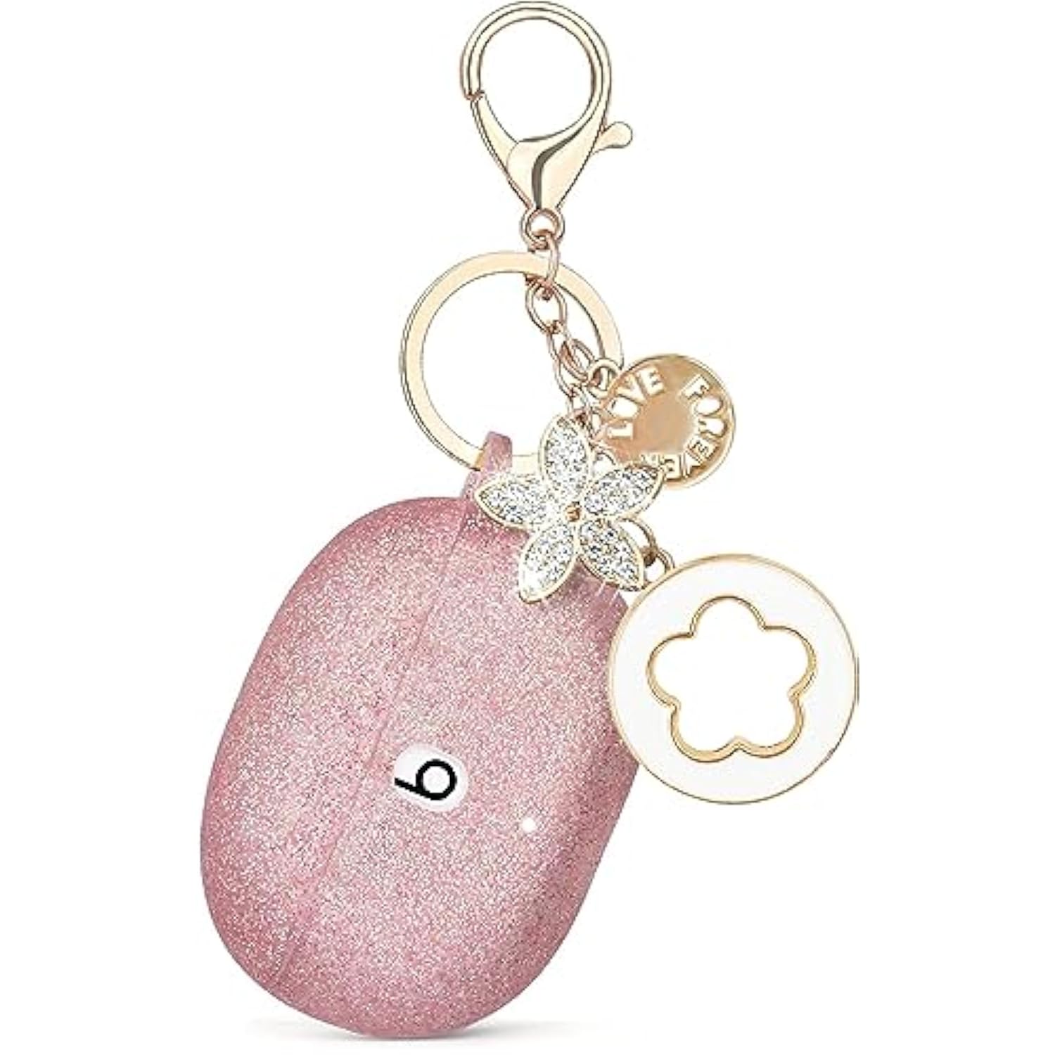 Case Compatible With Beats Studio Buds (2021) / Beats Studio Buds + (2023) Silicone Protective Case For Beats Wireless Earbuds With Keychain (Rose Gold)