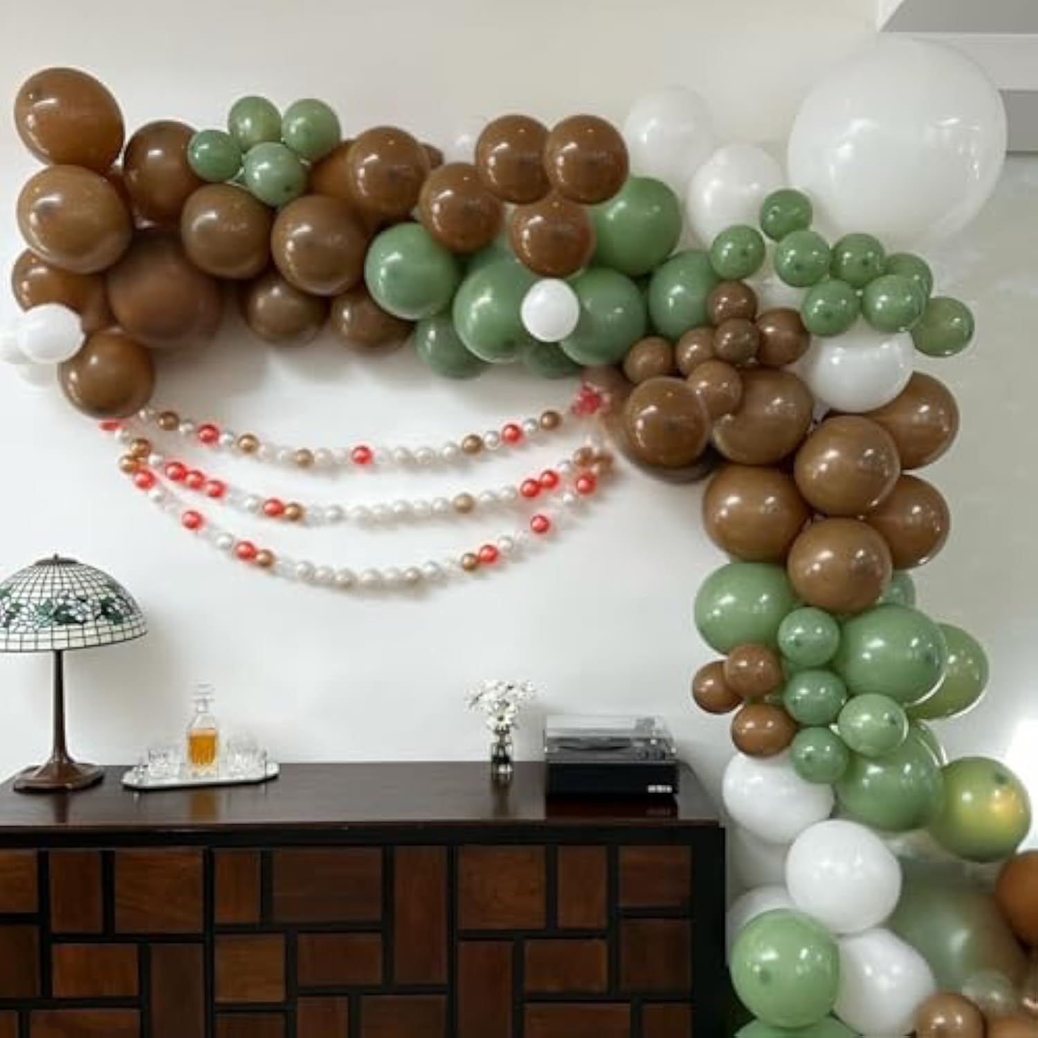 Football Balloons, 52 Pcs 12 Inch Brown Bean Green White Football Printed Balloons, Football Party Decorations For Football Boys Sports Rugby Baby Shower Birthday Game Football Party Decorations