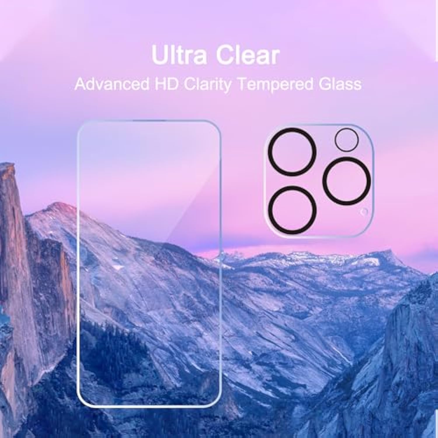 3-Pack Screen & 3-Pack Camera Protector for iPhone 16 Pro [6.3"], 9H Glass, Case Friendly