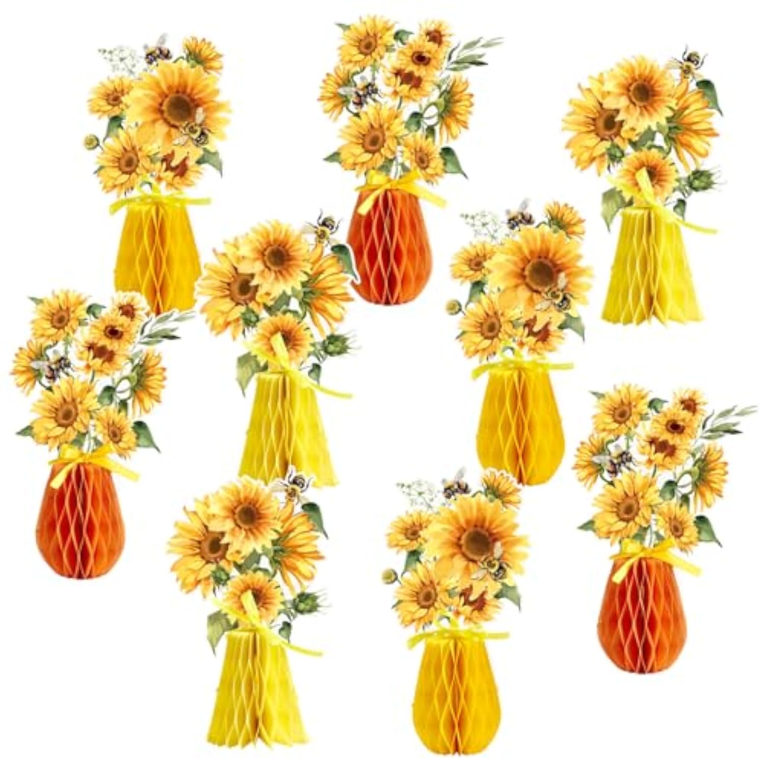 Sunflower Honeycomb Table Decorations, Summer Centerpieces For Tables Sunflower Decoration For Office Picnic Themed Party Decorations For Baby Shower Living Room