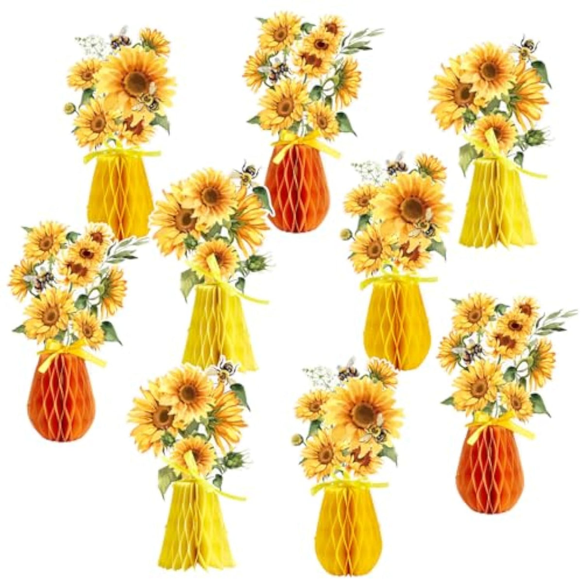 Sunflower Honeycomb Table Decorations, Summer Centerpieces For Tables Sunflower Decoration For Office Picnic Themed Party Decorations For Baby Shower Living Room