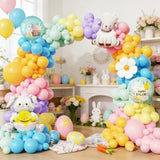 Easter Balloon Arch Kit Garland, 139Pcs Pastel Rainbow Balloons With Bunny Lamb & Daisy Balloon For Easter Spring Birthday Baby Shower Party Decorations Easter Egg Hunt