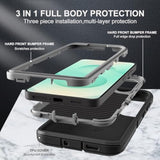 For Samsung Galaxy S25 Plus Case, Military Grade 3 In 1 Heavy Duty Shockproof/Drop Proof/Dust Proof Case With 2Pcs Tempered Glass Screen Protector & 1Pcscamera Lens Protector (Black/Grey)