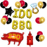 I Do Bbq Decorations For Bachelorette & Wedding Showers - Picnic & Engagement Party Supplies - Banner