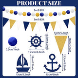 5 Pcs Lets Get Nauti Banner Nautical Cruise Party Decorations Set
