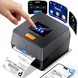 Shipping Label Printer With Touchable Screen, 4X6 Bluetooth Thermal Label Printer With Built-In Label Holder, D420D Thermal Printers For Small Business, Compatible With Usps, Tiktok,