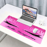 Eyelash Large Mouse Pad 31.5X11.8X0.12 Inches Rubber Anti-Slip Mouse Pad Long Table Pad Keyboard Table Pad For Studio Desk Computer Desk Bdxpmn127
