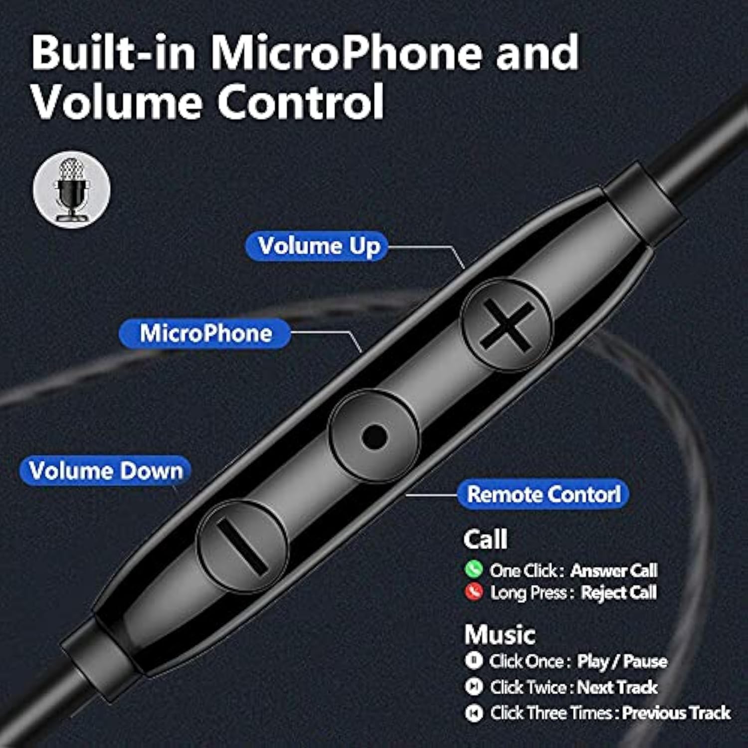 Wired Headphones With [Four Speakers], High-Fidelity Noise-Cancelling Stereo S