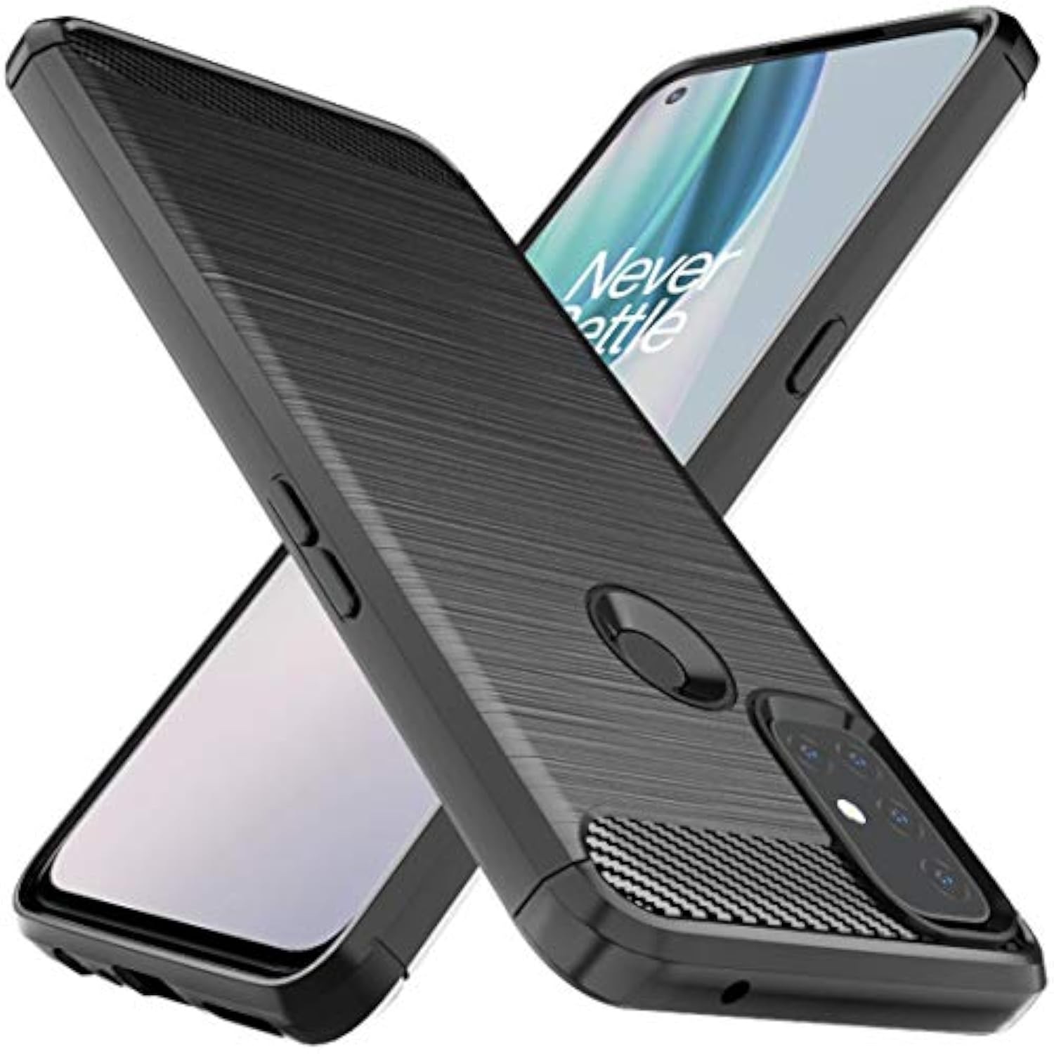 For Oneplus Nord N10 Case Shock-Absorption Flexible Tpu Rubber Protective Cell Phone Cover For Oneplus Nord N10 5G(Black)