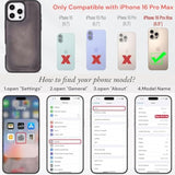 For Iphone 16 Pro Max Case For Women&Men Magsafe Compatible, Premium Leather Wallet, Detachable Magnetic Flip Cover, Card Holder, Rfid, Kickstand, Drop/Impact Protection 6.9", Gray