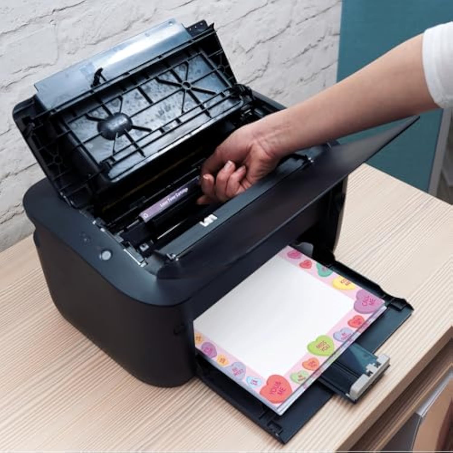 50 Pack Valentine'S Day Letterhead With Envelopes Love Heart Border Computer Stationery Paper For Note Letters To Valentines Wedding Anniversary Holiday Printer Paper Invitation Office School 8.5X11In