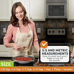 Stainless Steel Measuring Spoons Set Of 7 With Leveler, Rectangular Metal Teaspoon & Tablespoon Measuring Spoons For Dry & Liquid Ingredients - Nesting Kitchen Gadgets For Baking & Cooking