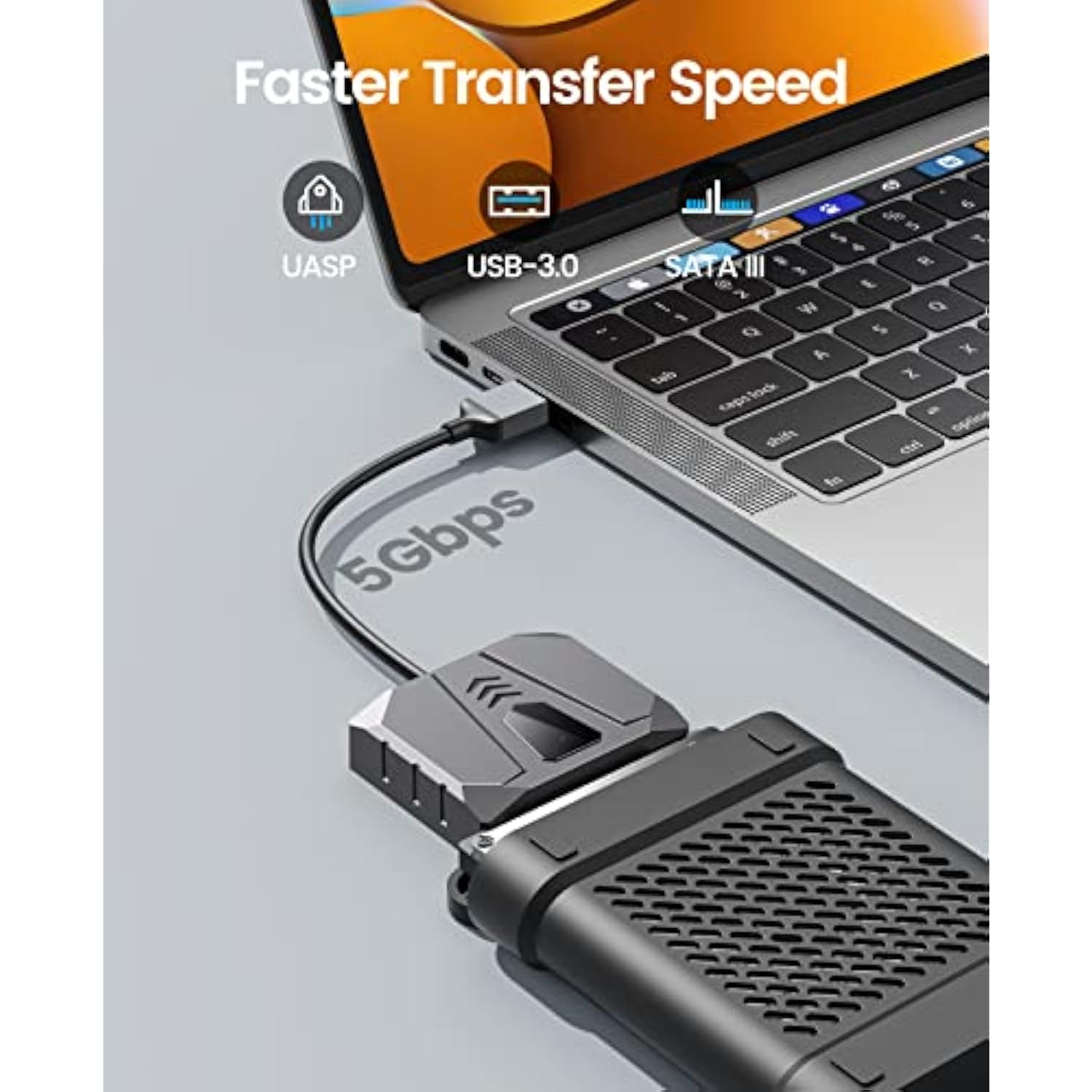 ORICO 3.5'' Hard Drive Enclosure SATA to USB C Adapter Cable,USB C 3.1 to SATA