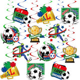24pcs World Cup Decorations 2026 Hanging Swirls & Cardstock, 12pcs Hanging Swirls & 12pcs Hanging Cardstock with 6 Patterns, World Cup 2026 Party Home Party Decorations