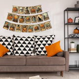 Vintage Halloween Banner Pumpkin Retro Hanging Garland Bunting Flag for Indoor Party Decor