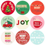 Modern Colorful Christmas Stickers | Envelope Seals | 1.4 Inch | Joyful Merry Quotes | Waterproof | 135-Pack For Gifts, Holiday Envelopes