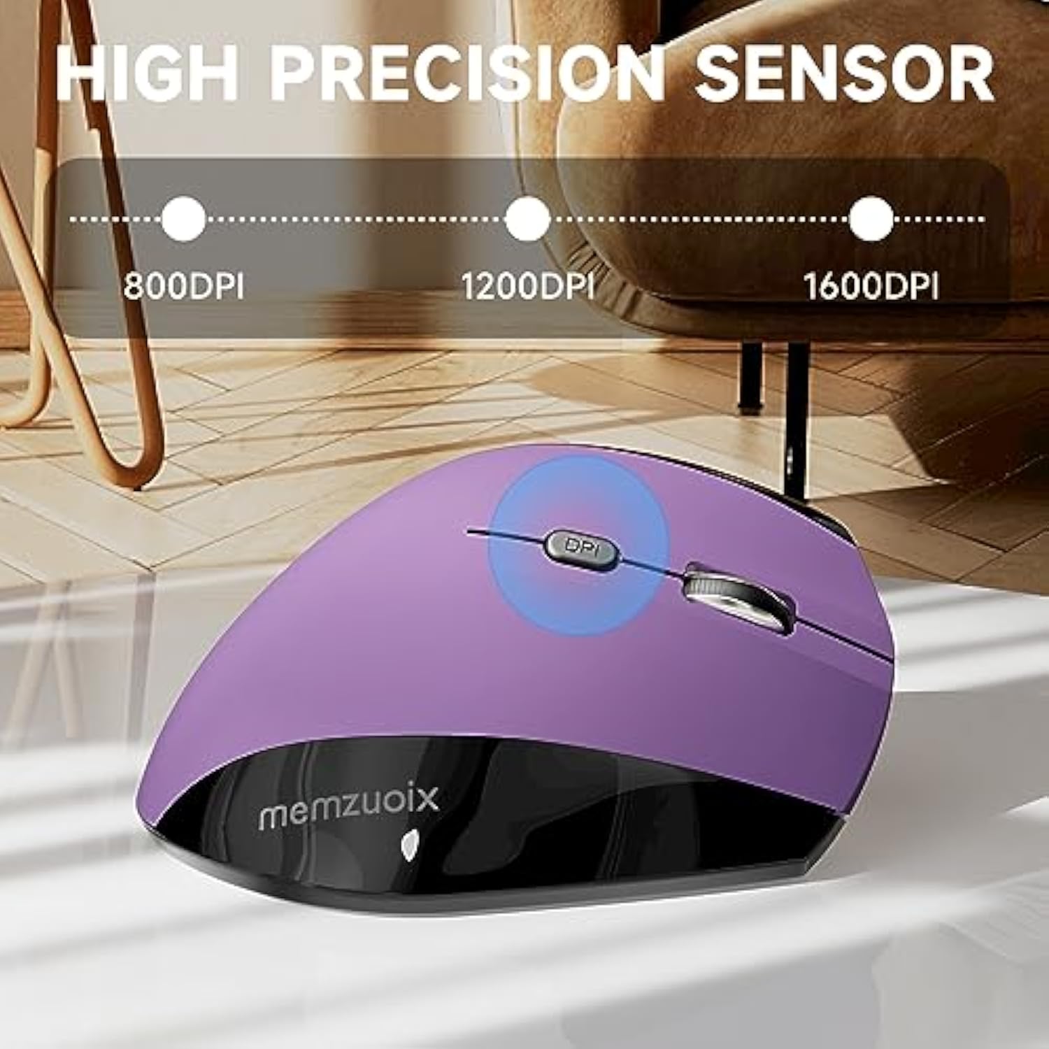 Wireless Ergonomic Mouse, Upgraded 2.4G Optical Cordless Mice With 800/1200 /1