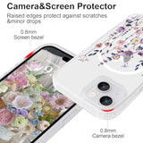 Clear Magnetic Floral iPhone 15 Case, Multi-Color, Protective and Stylish