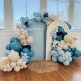 Dusty Blue, Slate & Sand White 12″ Balloons for Baby Shower & Party Décor