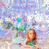 Mermaid Birthday Banner With Hanging Swirls - Under The Sea Theme Party Decorations For Girls Birthday,Children Love The "Mermaid" Banner Very Much