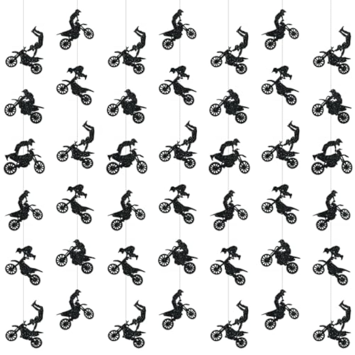 8 Pcs Dirt Bike Birthday Party Decorations Motorcycle Garland Banner Motocross Party Banner Riding Ceiling Hanging Streamers Cutouts For Baby Shower Wall Decor Photo Props Supplies