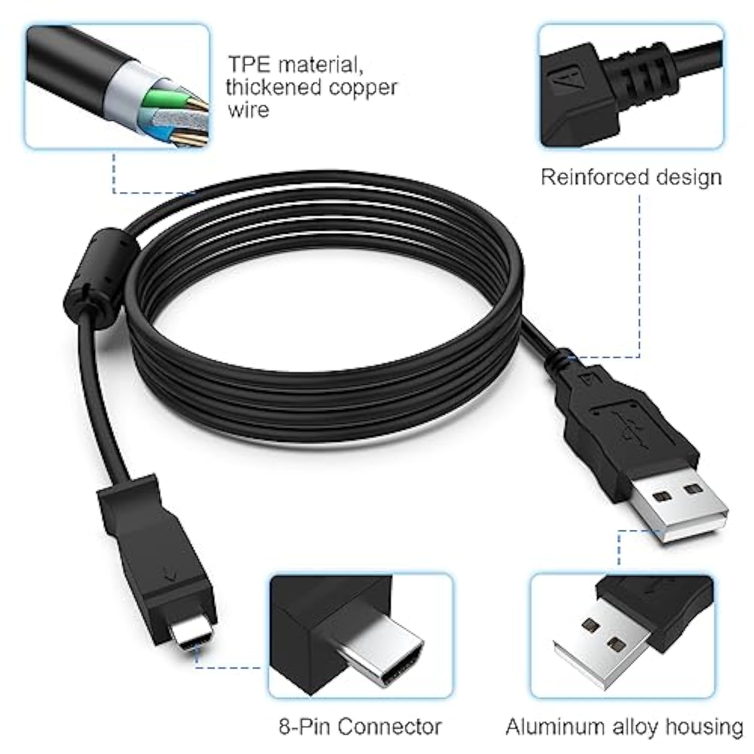 3.93Ft/1.2M Usb Pc Data Sync Cable Cord Lead For Kodak Easyshare Camera Charge