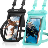 Waterproof Phone Pouch 2 Pack Up to 8.8 Double Bag Black Green