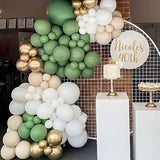 Sage Green Balloon Arch Kit: Olive Matte Latex Balloons, Party Decor