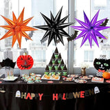 Purple Black Orange Star Balloons 72PCS 26 Inch Metallic Foil Halloween Birthday Party