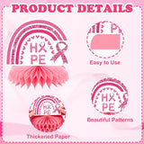 10Pcs Breast Cancer Awareness Honeycomb Centerpieces for Table
