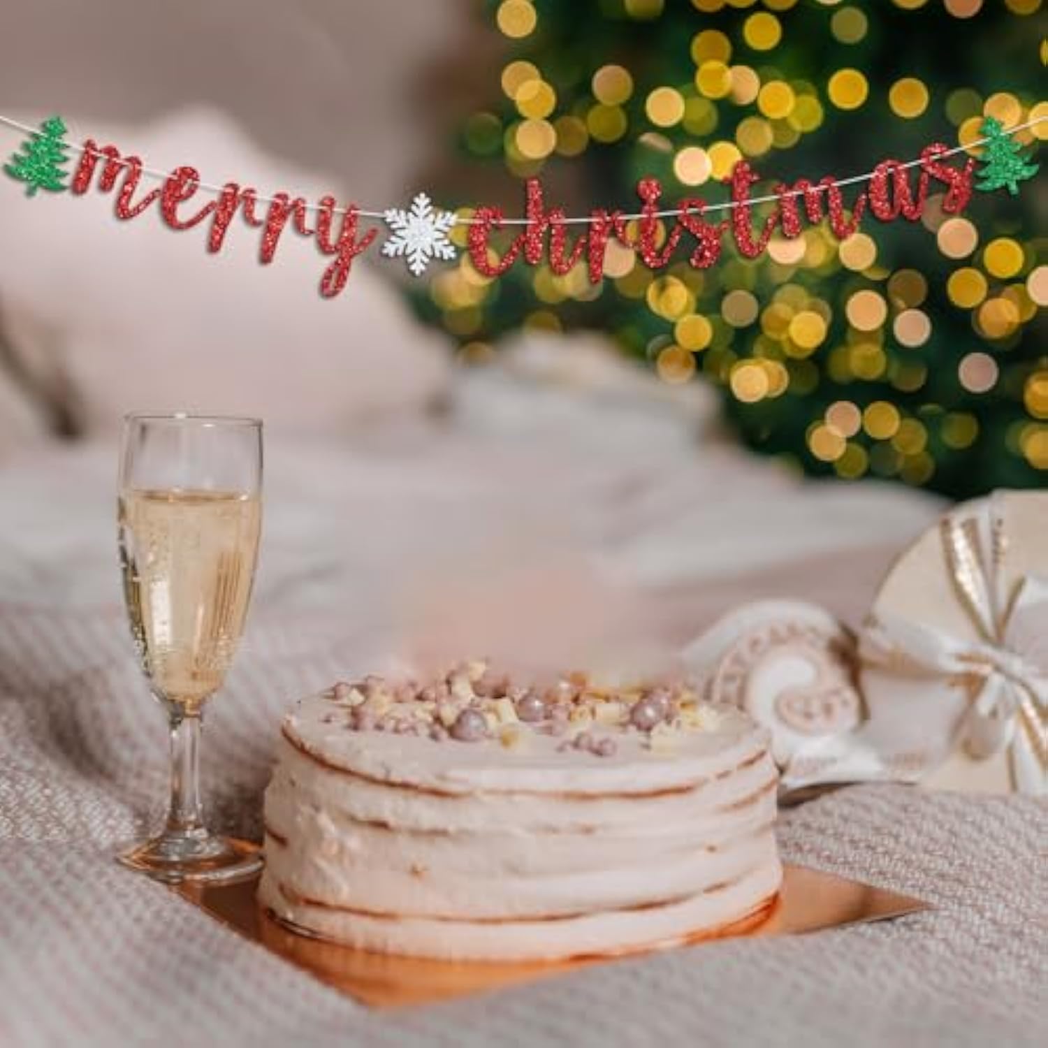 Merry Christmas & Be Merry Banners Festive Winter Holiday & NYE Decor