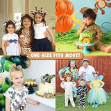 12Pcs Jungle Animal Safari Headbands With Animal Hair Hoops - Photo Booth Props, Party Favors And Decorations For Kids And Adults