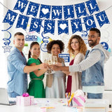 Blue Going Away Party Decorations We Will Miss You Banner for Farewell