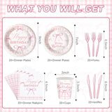 120Pcs Two Sweet Birthday Party Supplies Two Sweet Donut Ice Cream Decorations For Baby Girl 2Nd Second Birthday Tableware Set Plates Napkins Cups Set For 20 Guests