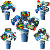 Video Game Centerpiece Sticks 26Pcs Gamer Birthday Party Decorations Video Game Table Topper Centerpieces Gaming Centerpieces For Tables Game Theme Level Up Baby Shower Supplies