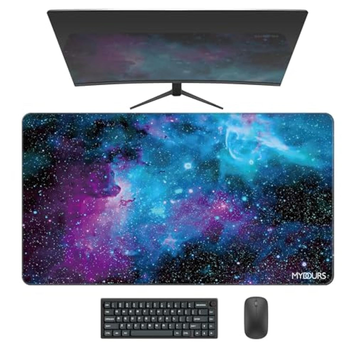 Mydours 36"x20" Large Gaming Mouse Pad - Mouse Pad with Non-Slip Rubber & Fabric Surface - Large Desk Mat for Computer Office Home Working - XL Desk Protector Pad (Universe)