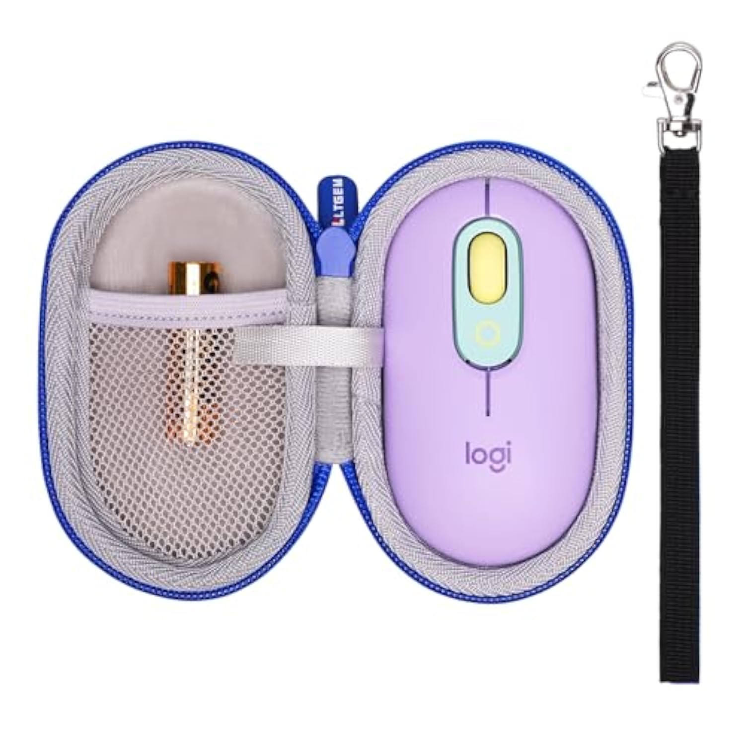 Eva Hard Case For Logitech Pop Mouse- Protective Carrying Storage Bag (Purple