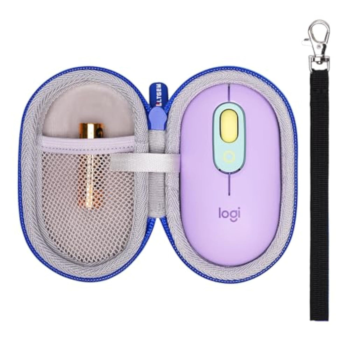 Eva Hard Case For Logitech Pop Mouse- Protective Carrying Storage Bag (Purple