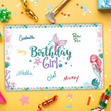 Birthday Girl Large Signature Card?Mermaid Guest Book Alternative?Under The Sea Sign Decorations For Girls?Creative Wall Art Poster, Keepsake Sign 10X15 Inches, Party Decorations And Supplies-A13