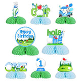 8PCS Golf Honeycomb Centerpieces Hole in One 1st Birthday Party Decorations