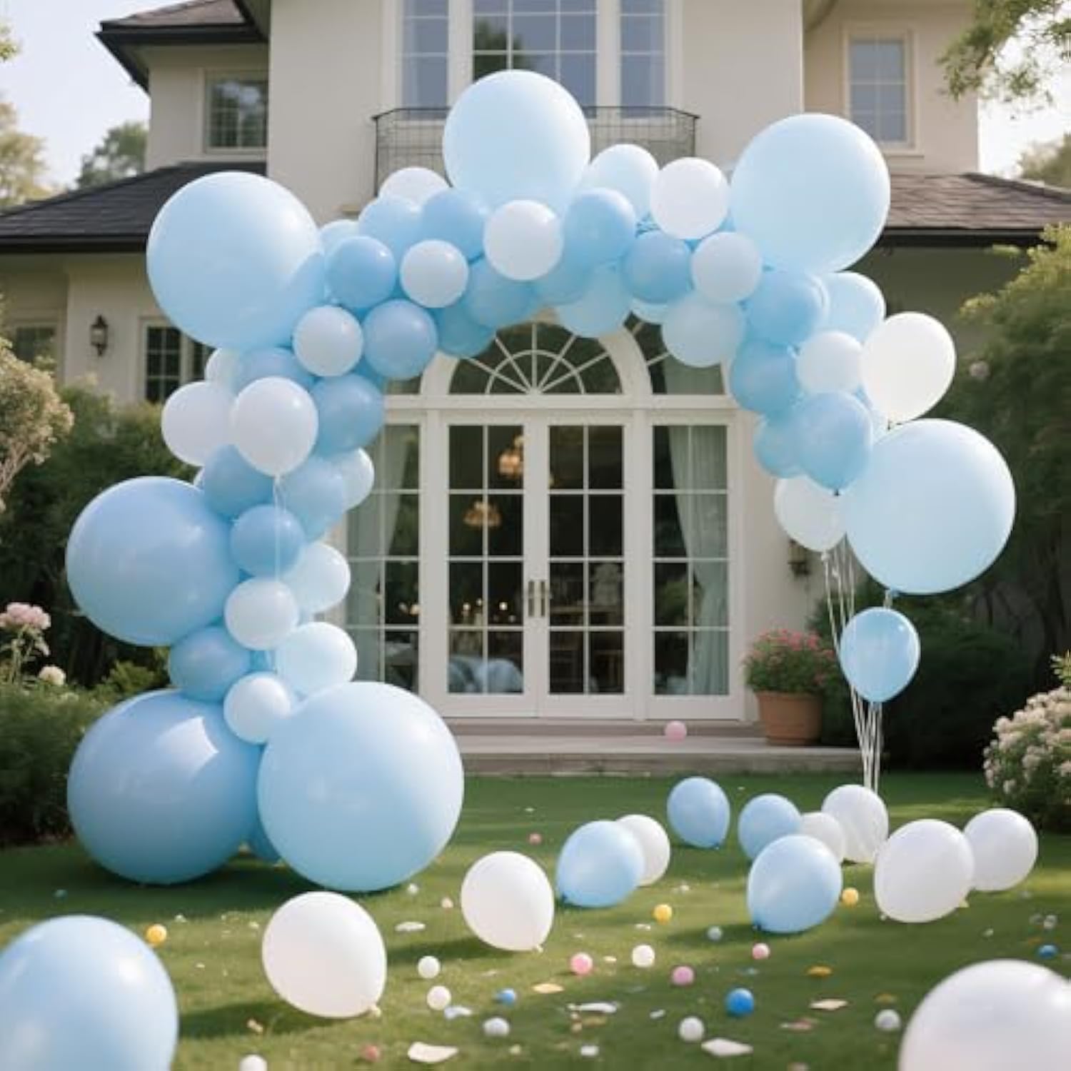 Pastel Blue Latex Party Balloons 160 Pack 5 Inch Round Light Blue Balloons For Wedding Baby Shower Gender Reveal Birthday Party Decoration