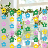 8 Pack Spring Banner Garland - Glitter Spring Flower Hanging Garland, Spring Party Decorations For Spring, Easter, Home Décor, Wedding, Party Supplies Decor And More