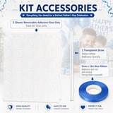 Happy Fathers Day Balloons Father's Day Banner for Father's Day Party Decorations (Fathers Day Blue)