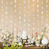 8 Pcs Wildflower Garland Streamers For Birthday Party Baby Shower- Wildflower Themed Party Decorations For Girls Women, Floral Daisy Flower Supplies Hanging Ceiling Decor