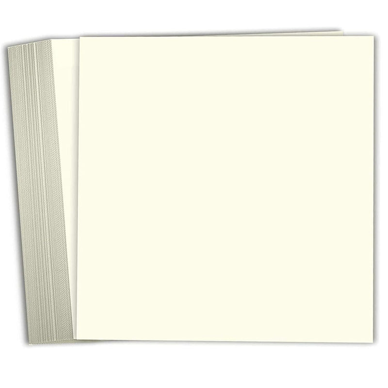 Card Stock Scrapbook Paper 12X12 Cream Colored Cardstock 100Lb Cover – 25 Pack