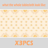 Sunshine Party Tablecloths (Set of 3): Boho Baby Shower Decor